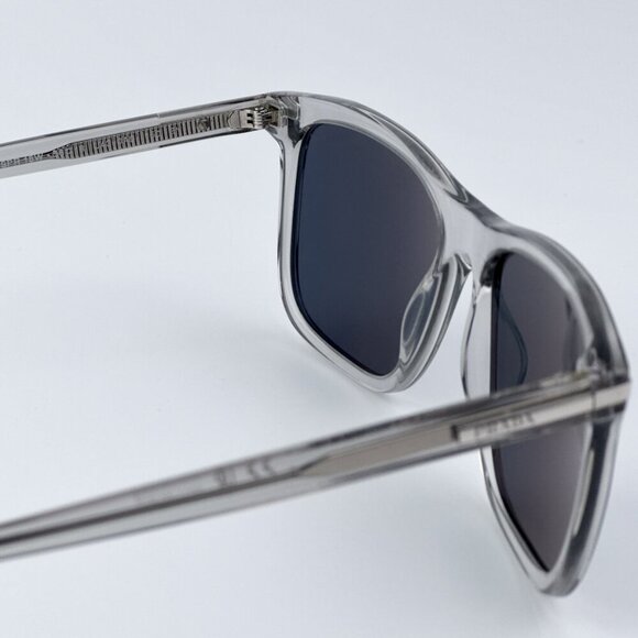 Prada Men BRAND NEW Sunglasses Grey Crystal Blue Rectangle PR18WS U430A9 - Picture 9 of 11